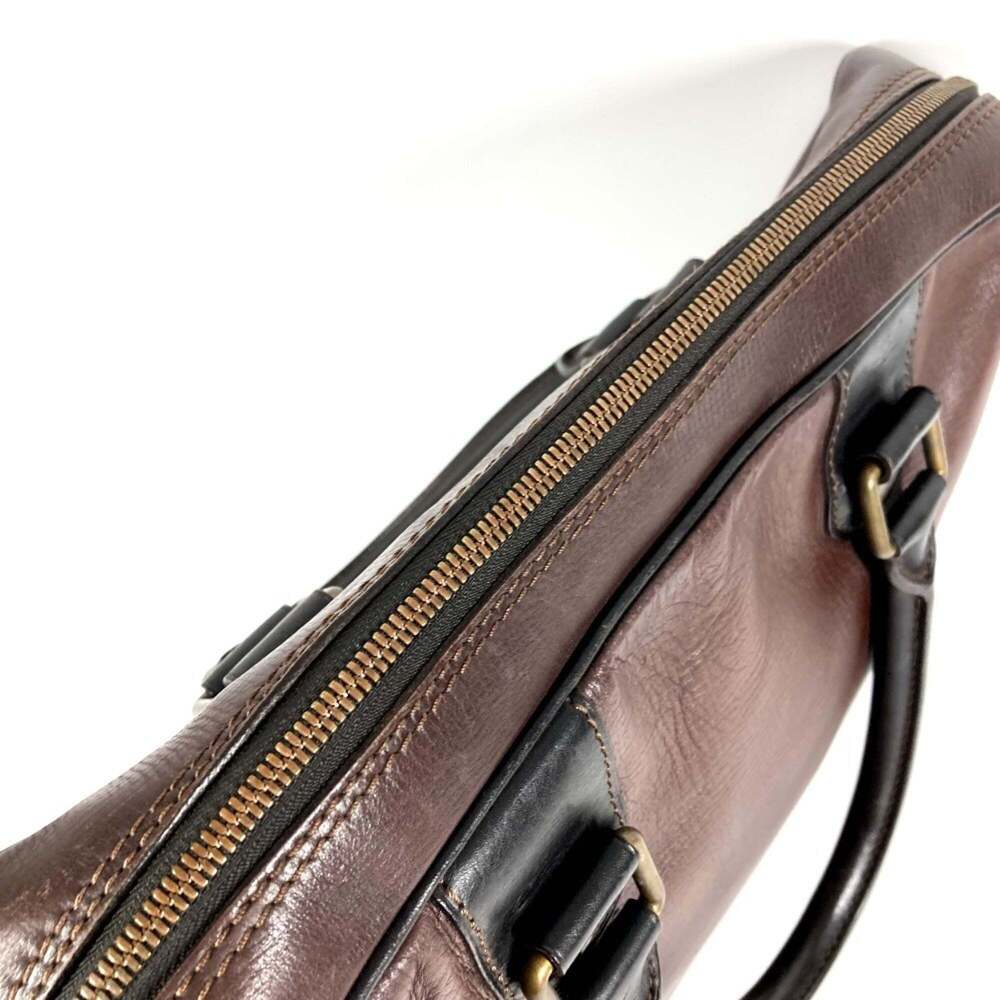 LOUIS VUITTON Authentic Brown Leather Tote Bag - Picture 10 of 16